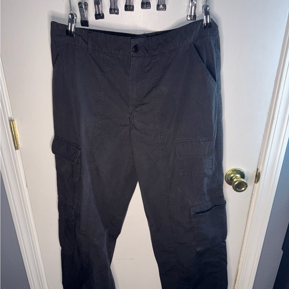 Faded Rose Essentials Black Cargo Pants - Casual Utility Style